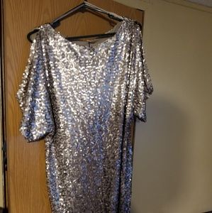 Gold sequin dress